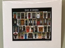 A collage of several doors of various colors and designs. Text at the top reads "Doors of Wenonah"